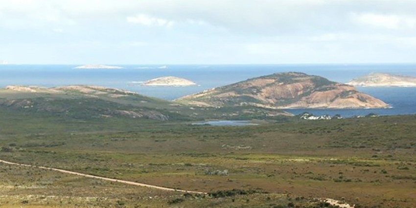 Green field and sea at Esperance