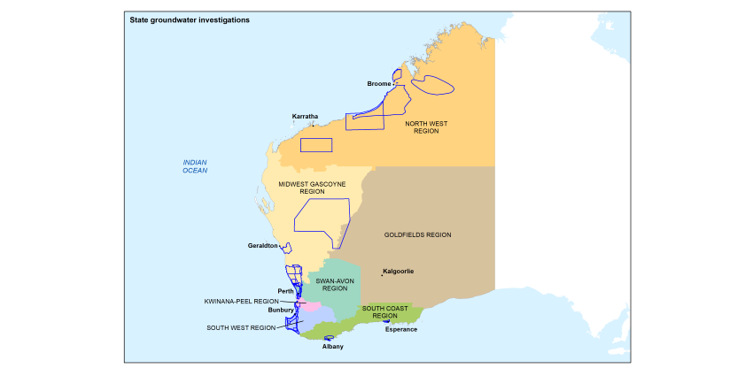 Map of statewide groundwater investigations